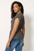 M&Co Black Polka Dot Grown-On Sleeve Wrap Top - 14 Image 3