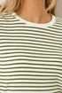 Long Tall Sally Olive Green Stripe Ribbed T-Shirt - 16 Image 5