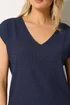 Long Tall Sally Navy Blue Textured Top - 16 Image 4