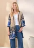 Cotton Traders Steel Blue Long Printed Kimono - 20 Image 2