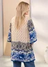 Cotton Traders Steel Blue Long Printed Kimono - 20 Image 3