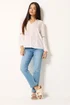 M&Co Petite Ivory White Crochet Trim Pintuck Blouse - 18 Image 2