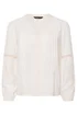M&Co Petite Ivory White Crochet Trim Pintuck Blouse - 18 Image 4