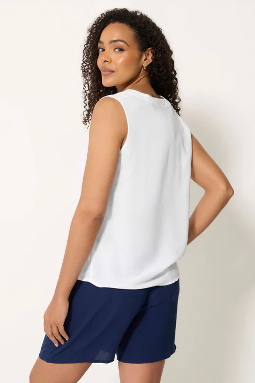 M&Co White Button Through Sleeveless Blouse - 14 Image 3