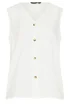 M&Co White Button Through Sleeveless Blouse - 14 Image 5