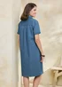 Cotton Traders Stonewash Denim Knee Length Dress - 20 Image 3