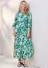 Cotton Traders Emerald Printed Maxi Shirt Dress - 10 Image 2