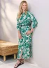 Cotton Traders Emerald Printed Maxi Shirt Dress - 10 Image 1