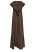 PixieGirl Petite Chocolate Brown Frill Midi Dress - 18 Image 5