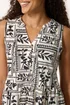 M&Co Black Leaf Print Cotton Sleeveless Midi Dress - 14 Image 4