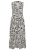 M&Co Black Leaf Print Cotton Sleeveless Midi Dress - 14 Image 5