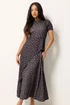 PixieGirl Petite Chocolate Brown Spot Maxi Dress - 12 Image 1