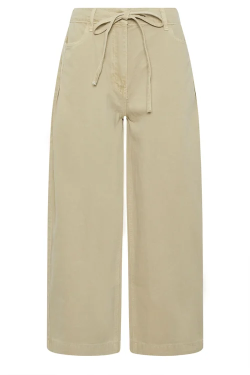 PixieGirl Petite Sage Green Tie Waist Wide Leg Jeans - 10/L27 Image 5