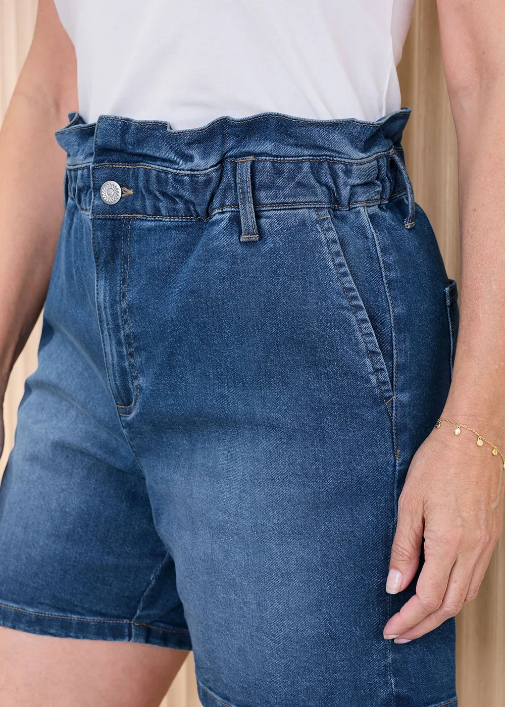 Cotton Traders Stonewash Denim Shorts - 14 Image 4