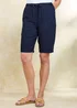 Cotton Traders Navy Linen Blend Relaxed Fit Shorts - 22 Image 2