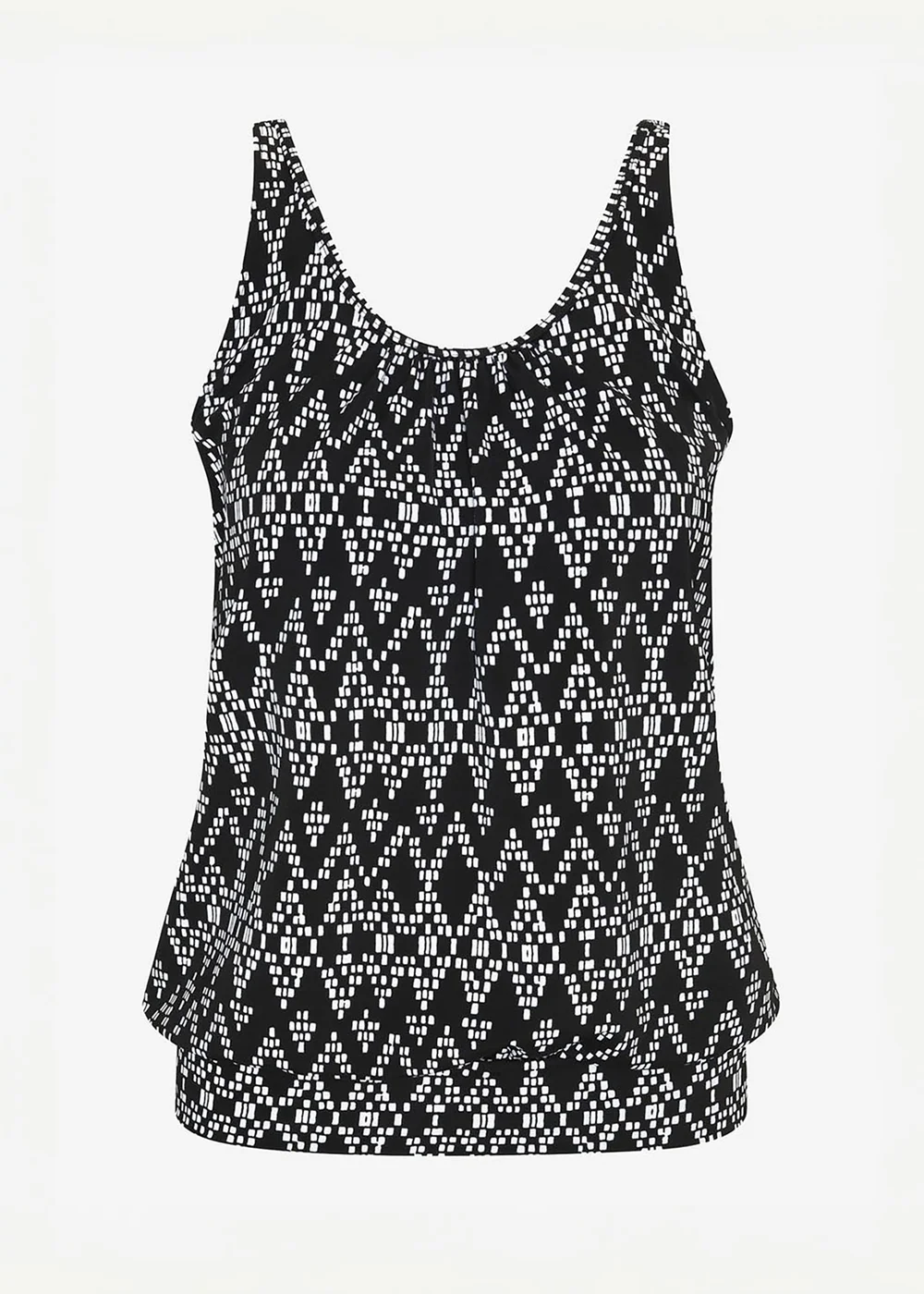 Cotton Traders Black Scoop Neck Tankini Top - 14 Image 4