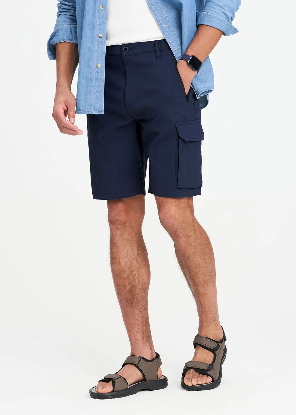 Cotton Traders Midnight Blue Quick Dry Stretch Action Shorts - 42 Image 1