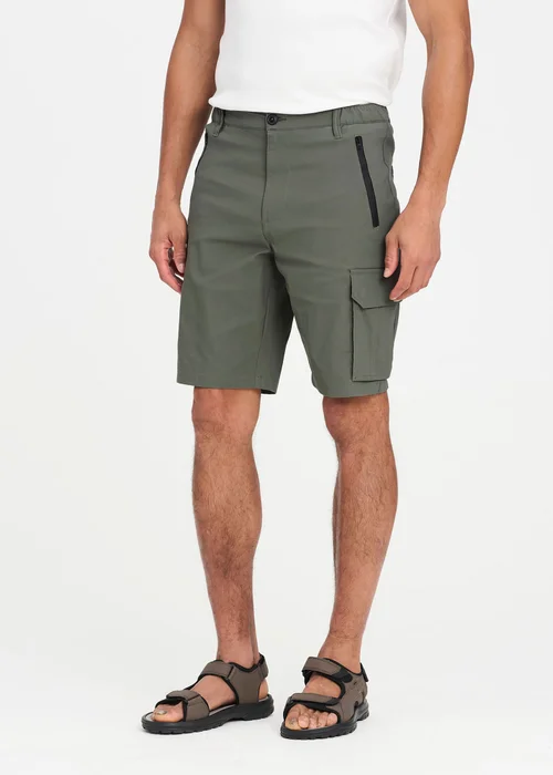 Cotton Traders Olive Quick Dry Stretch Action Shorts - 34 Image 2