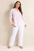 Evans Curve Pink Stripe Embroidered Shirt - 22-24 Image 2