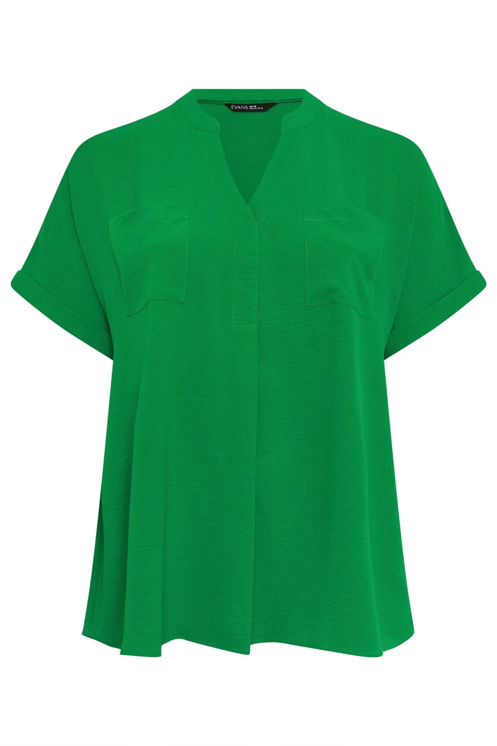 Evans Curve Green Short Sleeve Utility Blouse - 22-24 Image 5