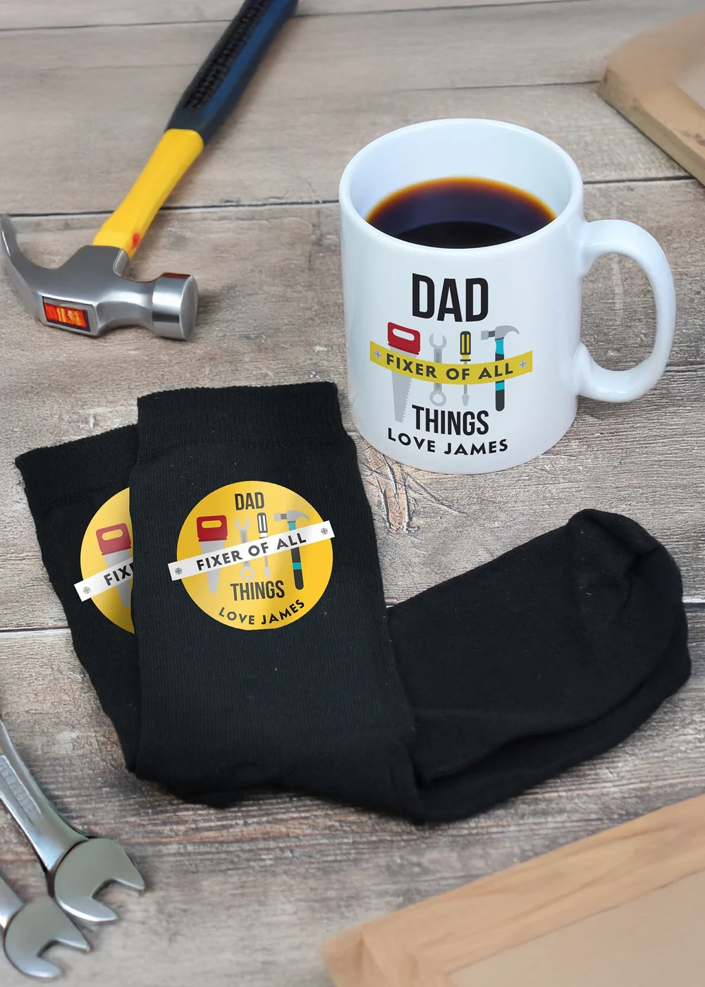 Personalised Memento Company Fixer of All Things Mug & Socks Set - One Size Image 2