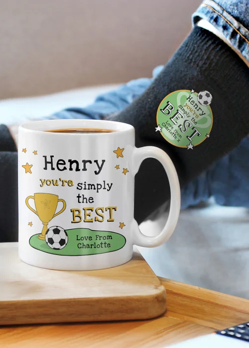 Personalised Memento Company Simply The Best Mug & Socks Set - One Size Image 3