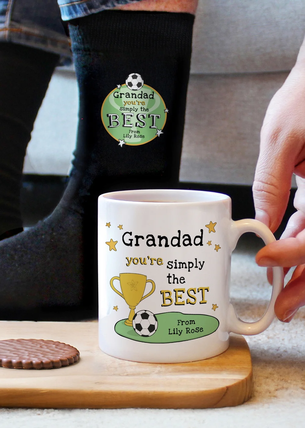 Personalised Memento Company Simply The Best Mug & Socks Set - One Size Image 1