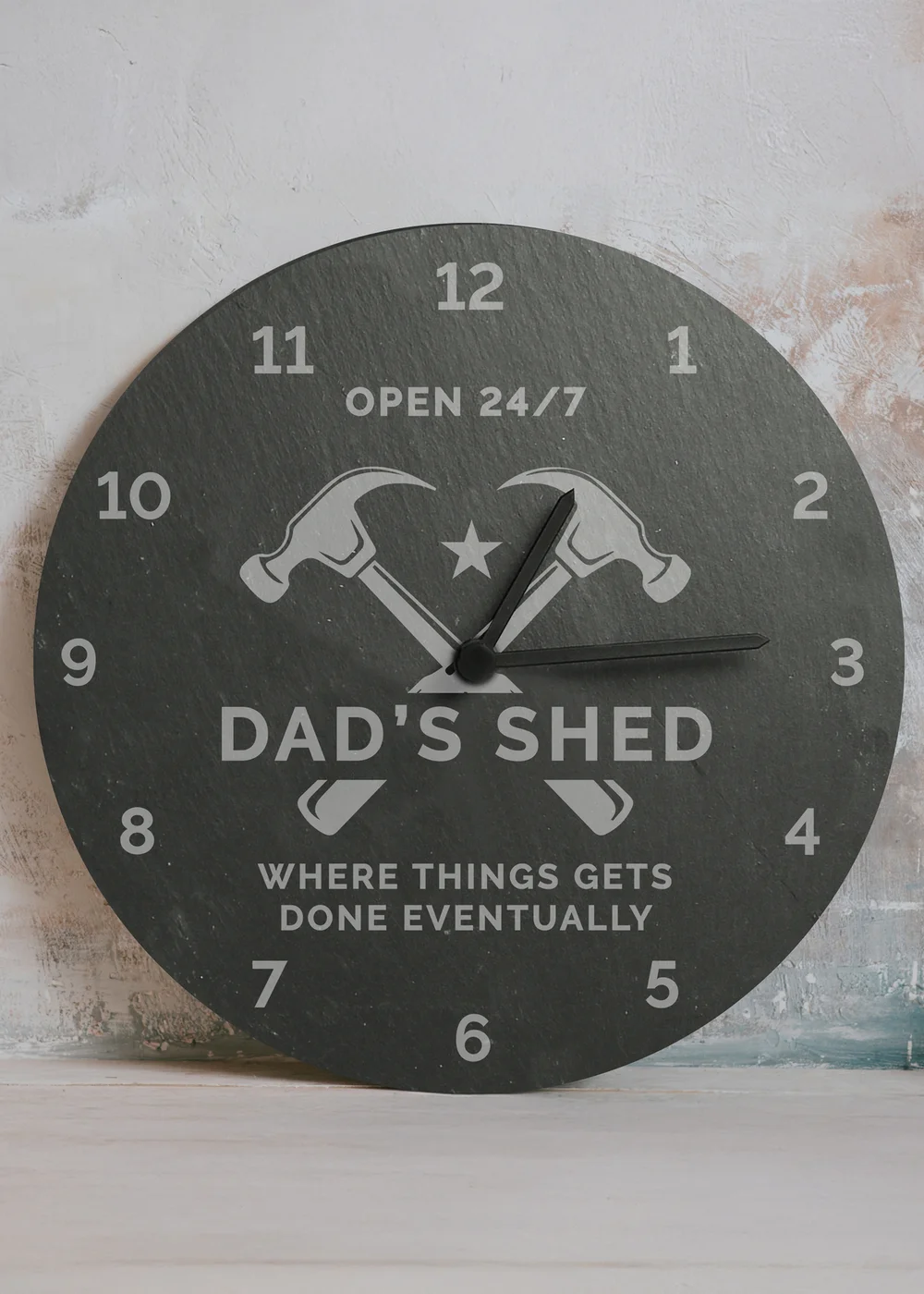 Personalised Memento Company Tools Slate Clock - One Size Image 3