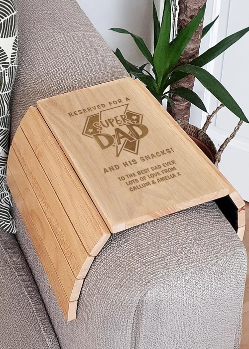 Personalised Memento Company Super Dad Sofa Tray - One Size Image 2