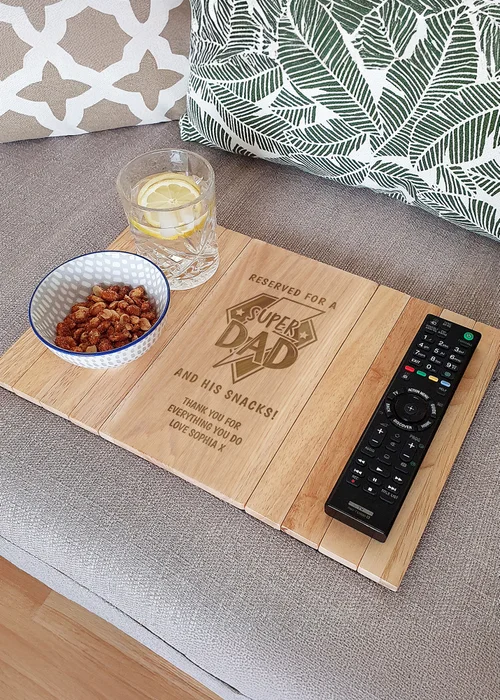 Personalised Memento Company Super Dad Sofa Tray - One Size Image 3