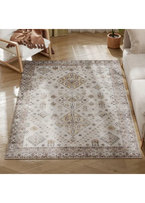HOMCOM Flannel Non-Slip Washable Rug for Living Room, 170 x 120 cm - One Size Image 1