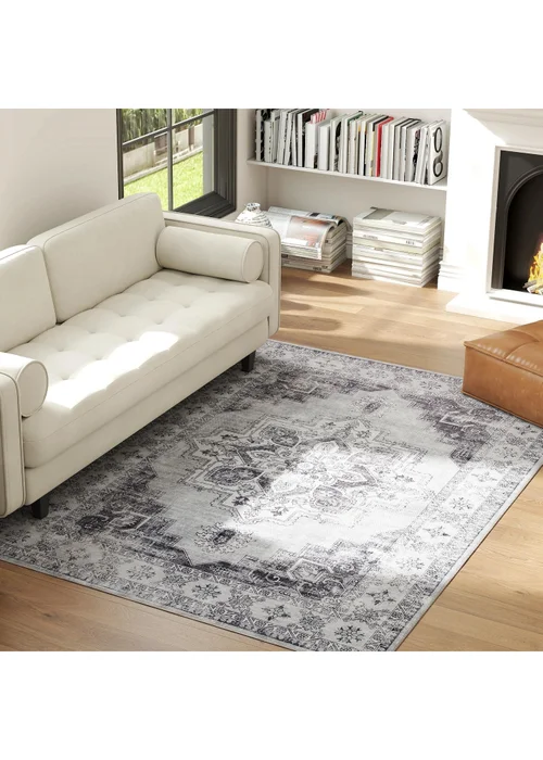 HOMCOM Flannel Non-Slip Washable Rug for Living Room, 230 x 160 cm - One Size Image 2