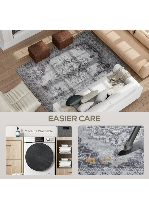 HOMCOM Flannel Non-Slip Washable Rug for Living Room, 230 x 160 cm - One Size Image 5
