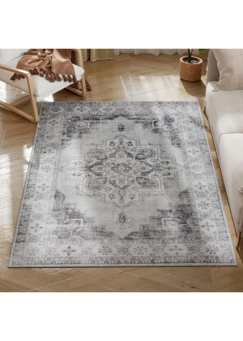HOMCOM Flannel Non-Slip Washable Rug for Living Room, 170 x 120 cm - One Size Image 1