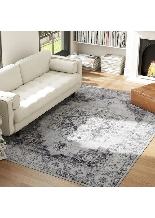HOMCOM Flannel Non-Slip Washable Rug for Living Room, 290 x 200 cm - One Size Image 2