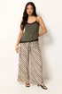 PixieGirl Petite Khaki Green Lace Trim Asymmetric Vest Top - 12 Image 2