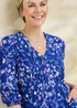 Cotton Traders Lapis 3/4 Sleeve V-Neck Printed Crinkle Top - 22 Image 4
