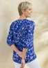 Cotton Traders Lapis 3/4 Sleeve V-Neck Printed Crinkle Top - 22 Image 3