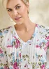 Cotton Traders Light Orchid 3/4 Sleeve V-Neck Printed Crinkle Top - 12 Image 4