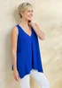 Cotton Traders Bright Cobalt Sleeveless Drapey Top - 18-20 Image 1