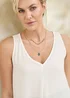 Cotton Traders Ivory Sleeveless Drapey Top - 18-20 Image 4