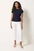 M&Co Navy Blue Tie Waist Top - 18 Image 2