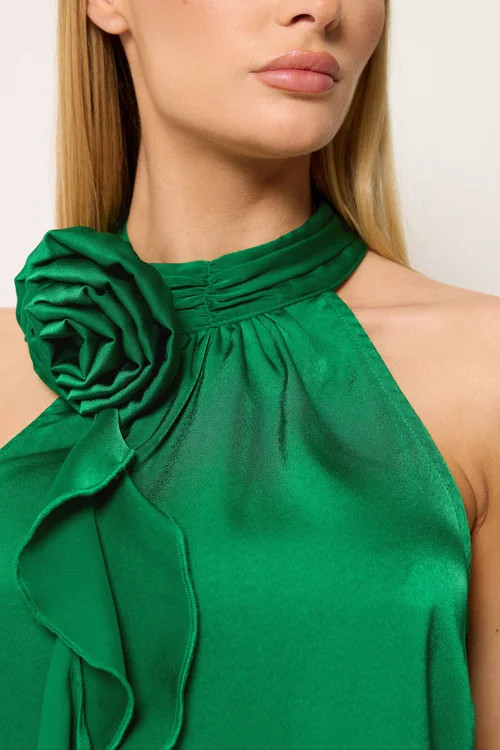 Star By Julien Macdonald Green Halterneck Top - 22 Image 4