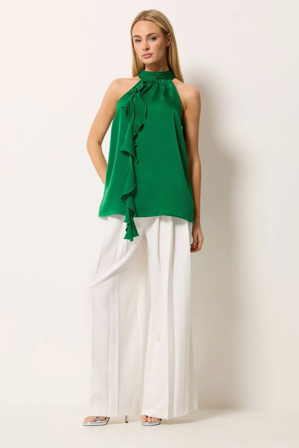 Star By Julien Macdonald Green Halterneck Top - 22 Image 2