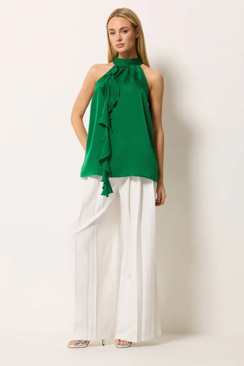 Star By Julien Macdonald Green Halterneck Top - 22 Image 2