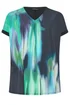 Evans Curve Navy Blue & Teal Green Blurred Top - 18 Image 5