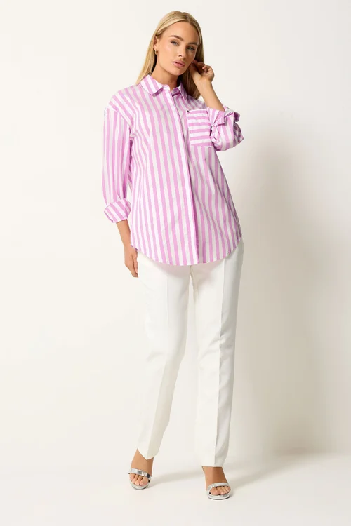Star By Julien Macdonald Pink Stripe Long Sleeve Shirt - 12 Image 3