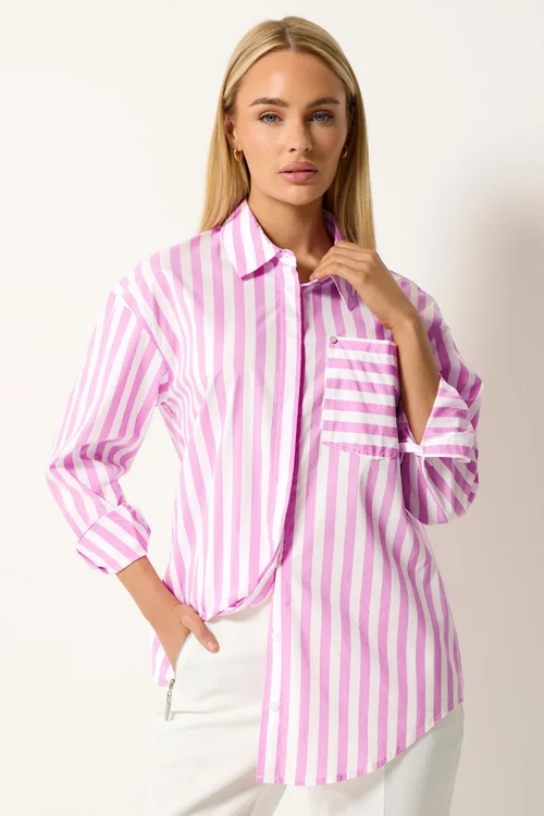 Star By Julien Macdonald Pink Stripe Long Sleeve Shirt - 12 Image 2
