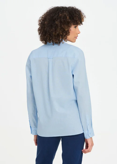 Cotton Traders Soft Sky Long Sleeve Linen Blend Shirt - M Image 2