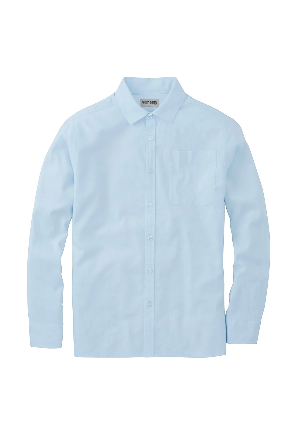 Cotton Traders Soft Sky Long Sleeve Linen Blend Shirt - M Image 4